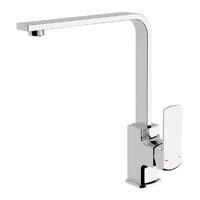 Kitchen Sink Mixer 200mm Tap  360 Swivel Squareline Faucet Phoenix Tapware Teva 152-7340-00-1