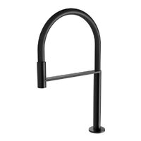 Kitchen Sink Hob Matte Black Outlet Flexible Hose 230mm Phoenix Tapware Axia 117-0760-10-1