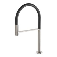 Kitchen Sink Hob Brushed Nickel Outlet Flexible Hose 230mm Phoenix Tapware Axia 117-0760-40-1