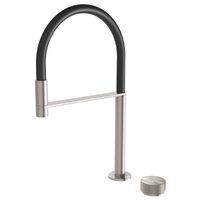 Kitchen Hob Sink Mixer Set 230mm Flexible Hose Brushed Nickel Phoenix Tapware Axia 117-7570-40-1