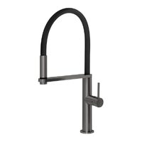 Phoenix Tapware Kitchen Sink Mixer Tap Blix Flexible Hose Brushed Carbon 10473100-12-1