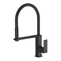 Phoenix Tapware Kitchen Sink Mixer Tap Flexible Hose 360° Swivel Spout Matte Black Vezz 10373100-10-1