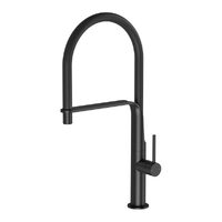 Phoenix Tapware Kitchen Sink Mixer Tap Flexible Hose 360° Swivel Spout Matte Black Vido 113-7110-10-1