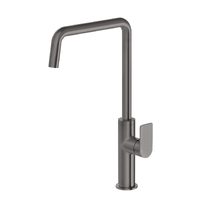 Phoenix Tapware Kitchen Sink Mixer Squareline Swivel Tap Brushed Carbon Mekko 115-7300-31-1