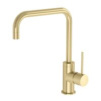 Phoenix Tapware Kitchen Sink Mixer 220mm Squareline Neck Vivid Slimline Brushed Gold VS731-12-1