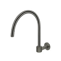 Meir Kitchen Laundry Gooseneck Tap Round High Rise Swivel Wall Spout Shadow MS07-PVDGM