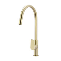 Meir Round Paddle Piccola Pull Out Gooseneck Kitchen Mixer Tap Tiger Bronze MK17PD-PVDBB