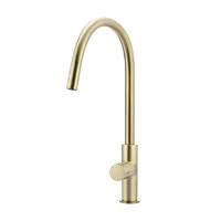 Meir Round Pinless Piccola Pull Out Gooseneck Kitchen Mixer Tap Tiger Bronze MK17PN-PVDBB