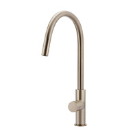 Meir Round Pinless Piccola Pull Out Gooseneck Kitchen Mixer Tap Champagne MK17PN-CH