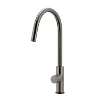 Meir Round Pinless Piccola Pull Out Gooseneck Kitchen Mixer Tap Shadow MK17PN-PVDGM