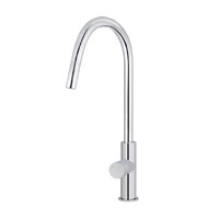 Meir Round Pinless Piccola Pull Out Gooseneck Kitchen Mixer Tap Chrome MK17PN-C