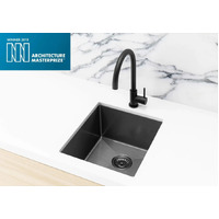 Meir Lavello Kitchen Sink Single Bowl 380mm x 440mm Gun Metal Black MKSP-S380440-GM