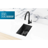 Meir Lavello Kitchen Sink Single Bowl Bar Sink 382mm x 272mm Gun Metal Black MKSP-S322222-GM