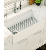 Seima Apron Front Sink Fireclay Ceramic Single Bowl 920mm Butler Workstation White Sinks Odessa 920