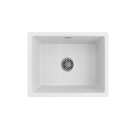 Seima Above or Under Mount Arqstone Sink Round 1 Bowl Integrated Overflow 540 x 440 x 210D White OROS 550 191161