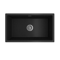 Seima Above or Under Mount Arqstone Sink 1 Bowl Integrated Overflow 750 x 440 x 210D Black OROS 750 191037