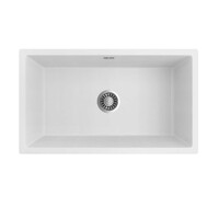 Seima Above or Under Mount Arqstone Sink 1 Bowl Integrated Overflow 750 x 440 x 210D White OROS 750 191035