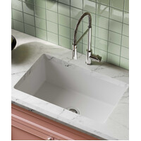 Seima Fireclay Ceramic Sink Dual Mount 760mm x 480mm Farmhouse Butlers White Sinks ODESSA 760 192422