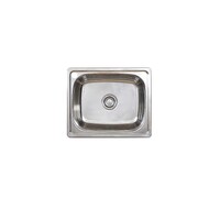 Seima Above Mount Laundry 45L Sink 610mm x 510mm 1 Bowl 2TH with Overflow Kit Stainless Steel  Satin Finish ACERO 007 191611