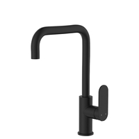 Fienza Empire Slim Square Kitchen Sink Mixer Matte Black 234105B-LF