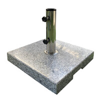 Outdoor Granite Umbrella Base 25kg Square Heavy Duty 380mm x 380mm