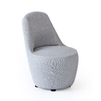 Rapidline Myk Single Lounge Chair Visitors Seating Light Grey Fabric MYKMS-G