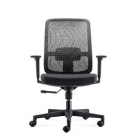 Rapidline Office Chair Medium Back Mesh Operator Seating Black Lotto LOTTOMBMS