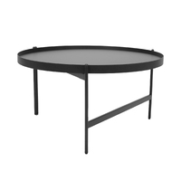 Rapidline 800mm Round Coffee Table Powder Coated Base Melamine Top NIDO-CTL800.435 BL/B