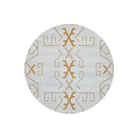 Rug Culture Modern Round Rug Off White PARADISE PDS-CALA-GOLD-150X150