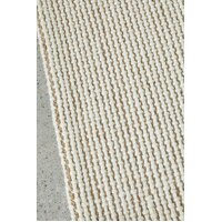 Rug Culture Plain & Textured, Coastal Floor Area Runner White Harlow HLO-COVE-CRM-400X80