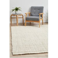 Rug Culture Chunky Natural Fiber Barker Bleach Flooring Rugs Area Carpet 220x150cm