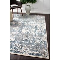 Rug Culture Yasmin Distressed Transitional Floor Area Rugs White Blue Grey  KEN-1734-WHI-230X160cm