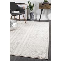 Rug Culture Salma White And Grey Tribal Floor Area Rugs OAS-450-GRY-230X160cm