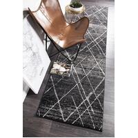 Rug Culture Noah Charcoal Contemporary Runner Rugs OAS-452-CHAR-400X80cm