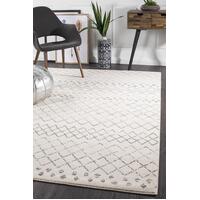 Rug Culture Selma White Grey Tribal Floor Area Rugs OAS-454-WHT-230X160cm