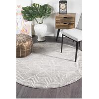 Rug Culture Kenza Contemporary Silver Round Floor Area Rugs OAS-457-SIL-150X150cm