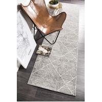 Rug Culture Kenza Contemporary Silver Runner Rugs OAS-457-SIL-300X80cm