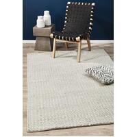 Rug Culture Helena Woven Wool Floor Area Rugs Grey White  STUD-321-SIL-280X190cm