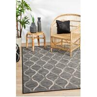 Rug Culture Terrace Denise Trellis Floor Area Rugs Black TER-5501-BLK-230X160cm