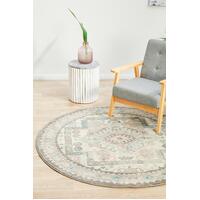 Rug Culture AVENUE 704 Floor Area Carpeted Rug Modern Round Charcoal 200X200cm