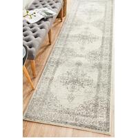 Rug Culture CENTURY 977 Floor Area Carpeted Rug Contemporary Runner Silver 500X80cm