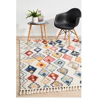 Rug Culture MARRAKESH 333 Floor Area Carpeted Rug Contemporary Rectangle White Multi 290X200cm