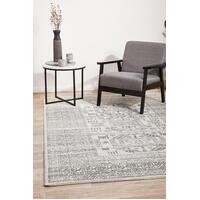 Rug Culture CHROME ADDISON Floor Area Carpeted Rug Modern Rectangle Silver & Off White 330X240CM