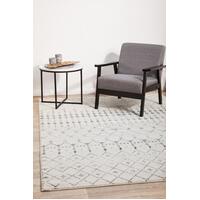 Rug Culture CHROME ELSA Floor Area Carpeted Rug Transitional Rectangle Silver & Off White 290X200CM