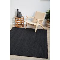 Rug Culture BONDI BLACK Floor Area Carpeted Rug Modern Rectangle Black 320X230CM