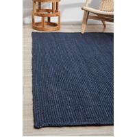 Rug Culture BONDI NAVY Floor Area Carpeted Rug Modern Rectangle Navy 400X300CM